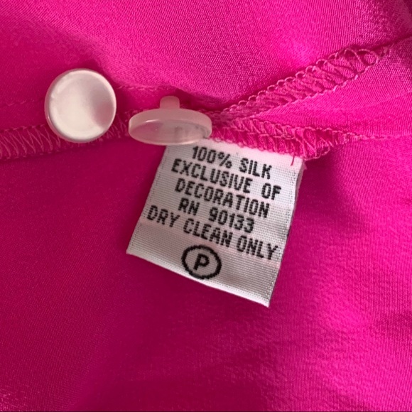 BOB MACKIE Wearable Art 100% Silk Blouse S - Picture 8 of 8